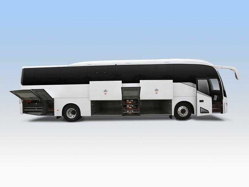 Electric Bus Travelling Coach