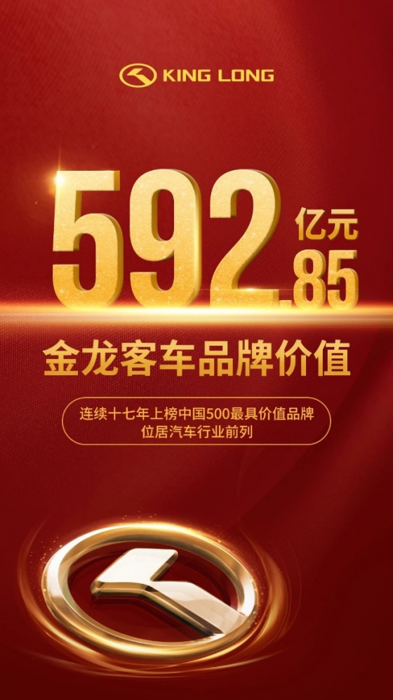 بلغت قيمة علامة King Long رقماً قياسياً بلغ 59.285 مليار يوان صيني