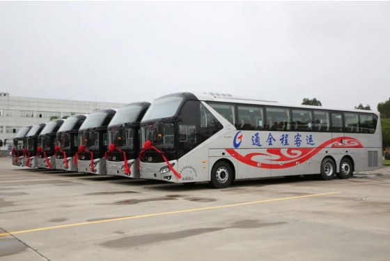 شركة King Long تسلم 20 وحدة من الحافلات XMQ6135QY لعملاء Tianjin للتشغيل